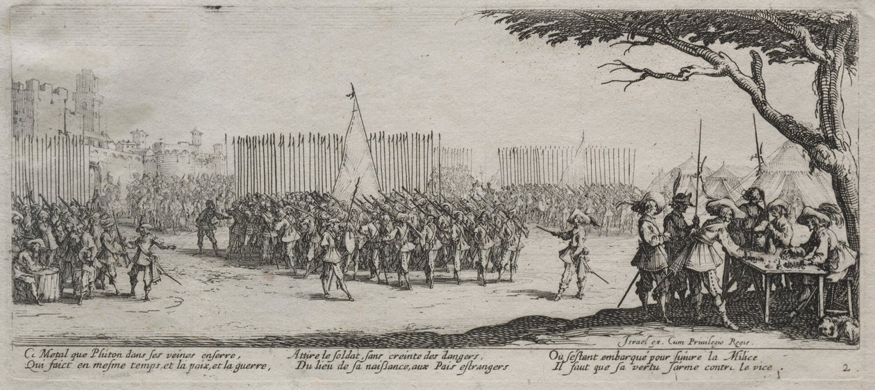 The Large Miseries of War: Enrollment of the Troops od Jacques Callot