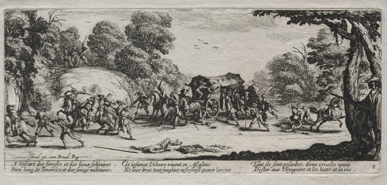 The Large Miseries of War: Dálniční loupež od Jacques Callot