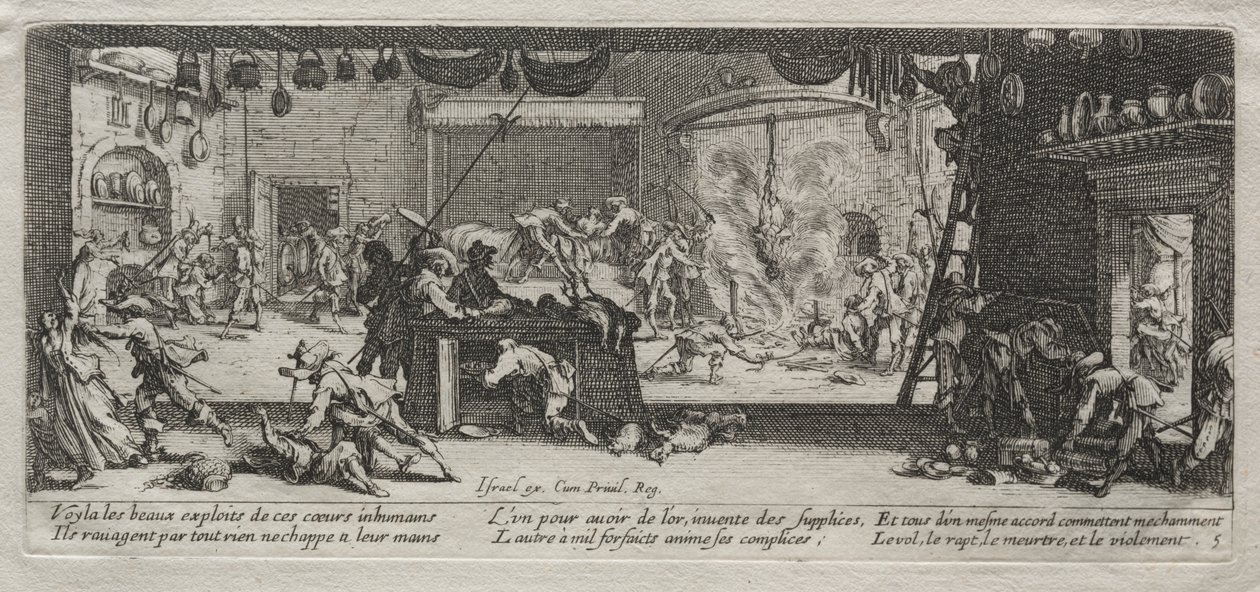 The Large Miseries of War: Drancování od Jacques Callot