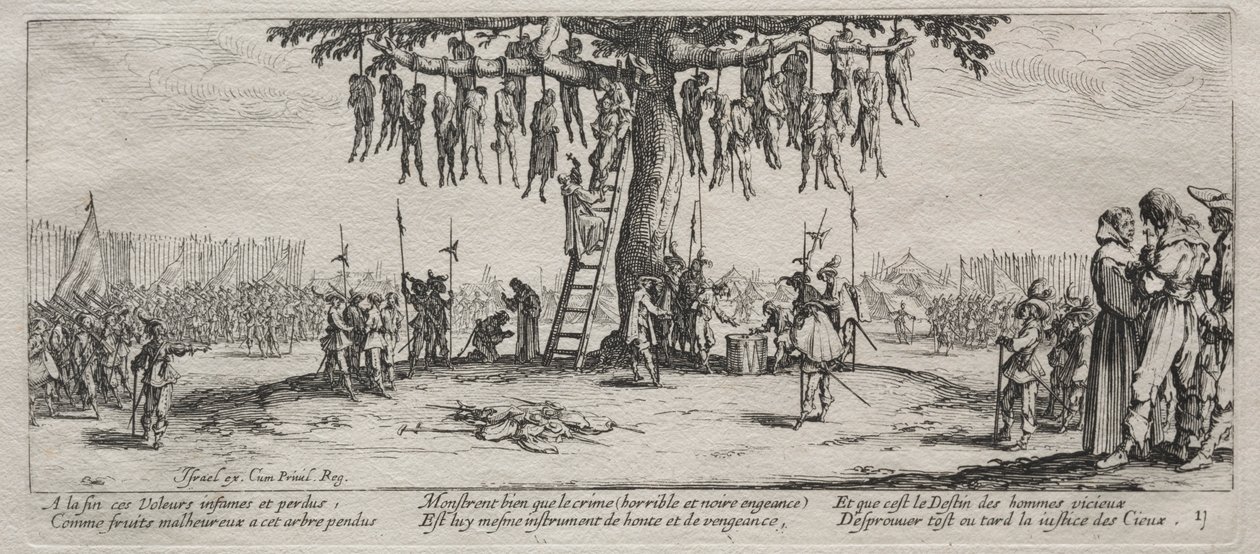 The Large Miseries of War: The Hanging, 1633. od Jacques Callot