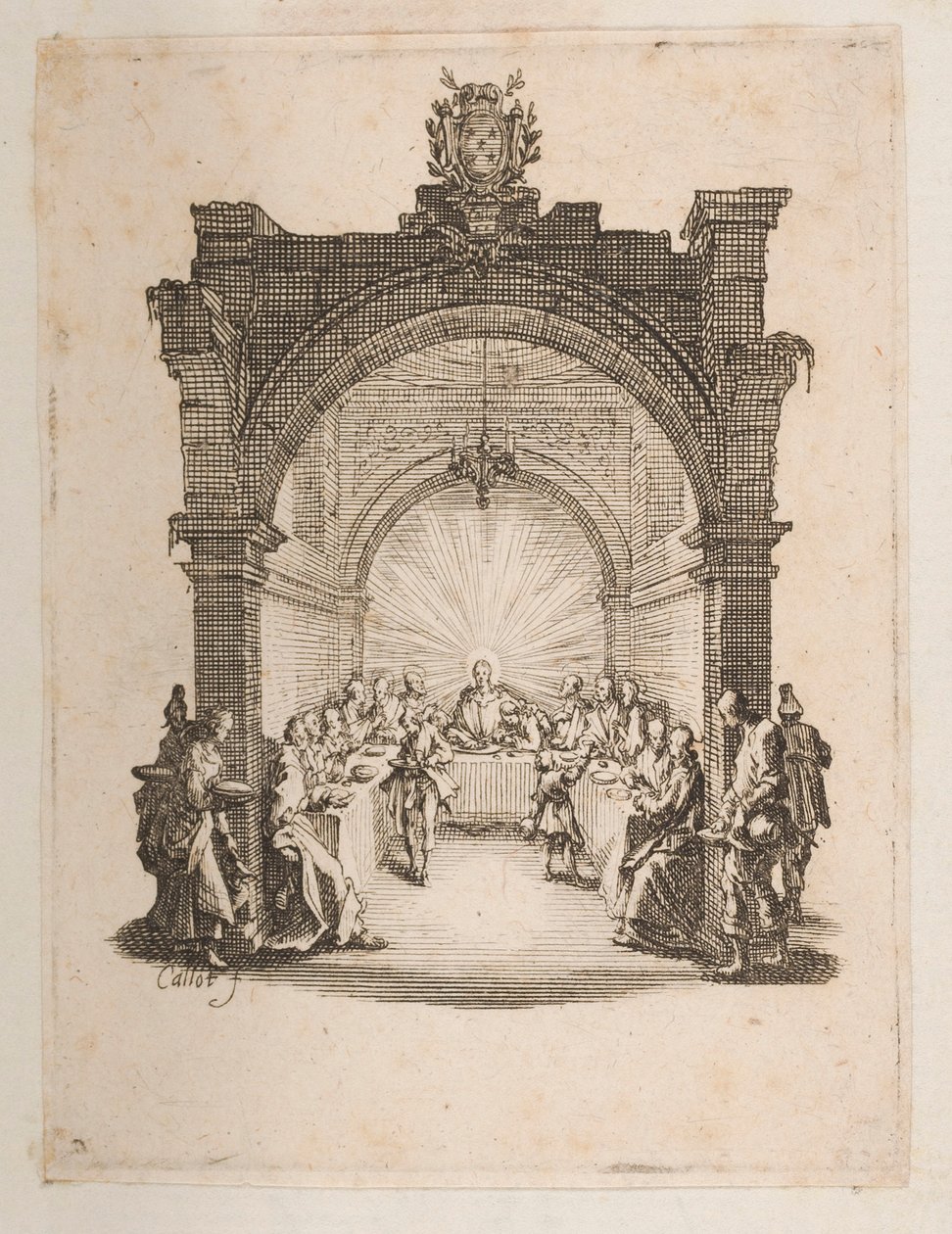 Poslední večeře, ne. 2 z 11 od La Petite Passion od Jacques Callot