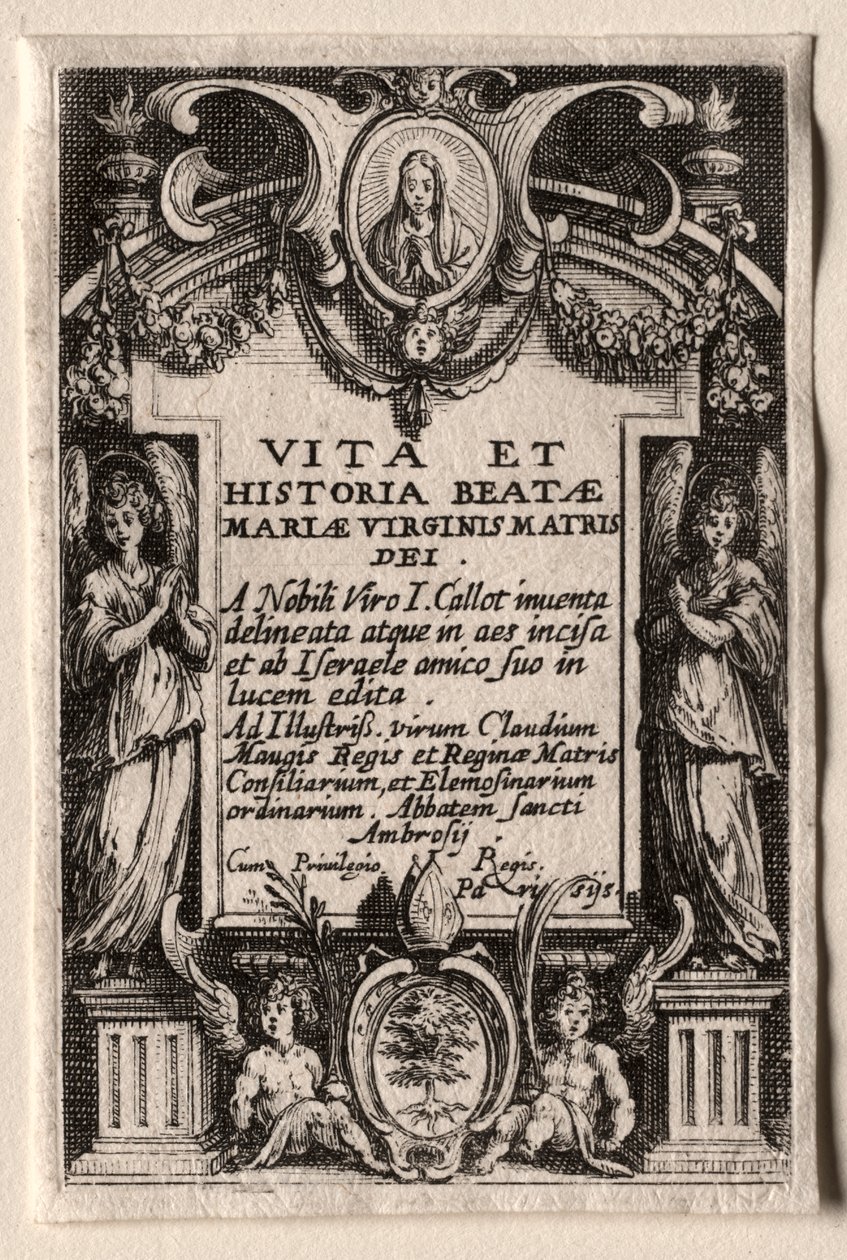 Život Panny: Frontispis od Jacques Callot