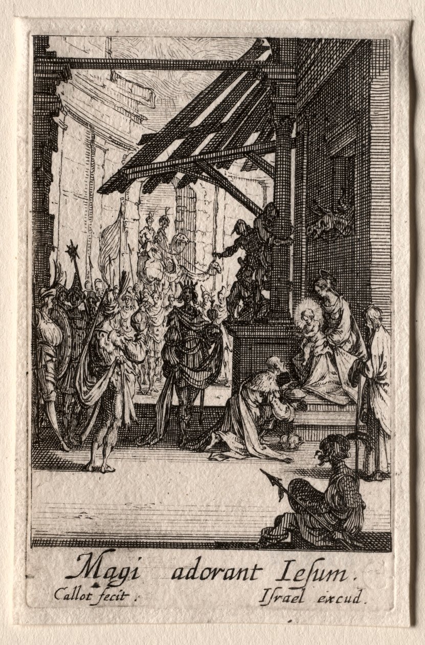Život Panny Marie: Klanění tří králů. od Jacques Callot