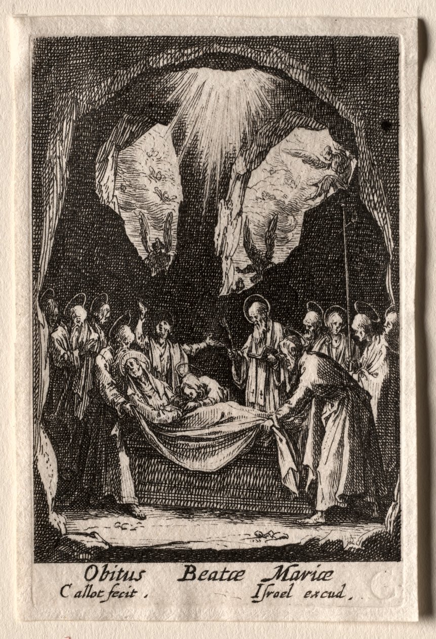Život Panny Marie: Pohřeb Panny Marie od Jacques Callot