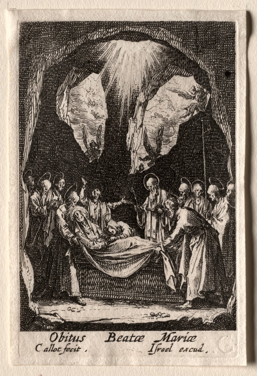 Život Panny Marie: Pohřeb Panny Marie. od Jacques Callot
