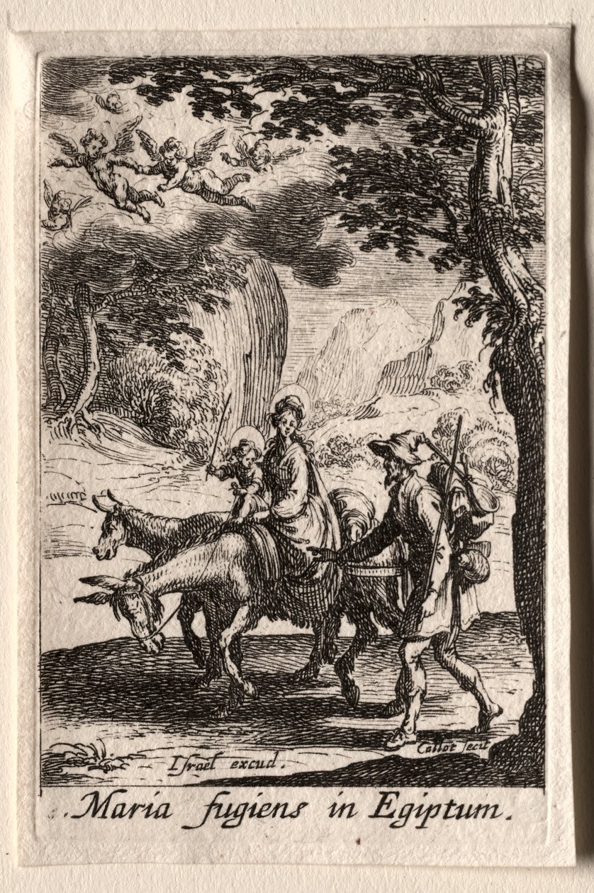 Život Panny Marie: Útěk do Egypta od Jacques Callot