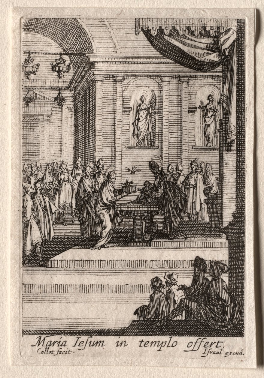Život Panny Marie: Představení Krista v chrámu. od Jacques Callot