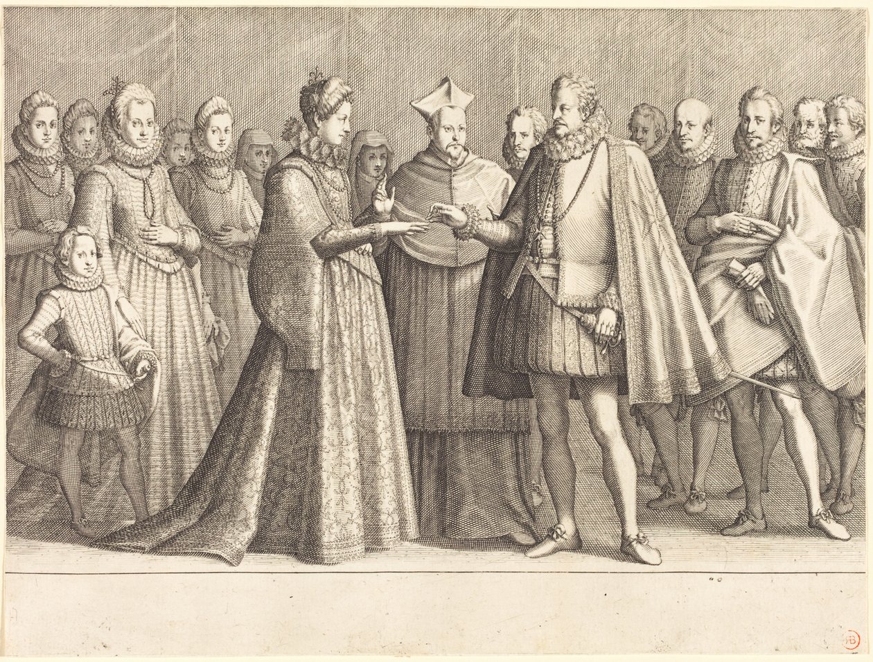 Svatba Ferdinanda a Kristýny Lotrinské od Jacques Callot