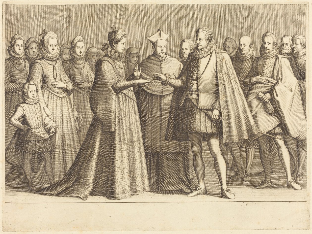 Svatba Ferdinanda a Kristiny Lotrinské od Jacques Callot