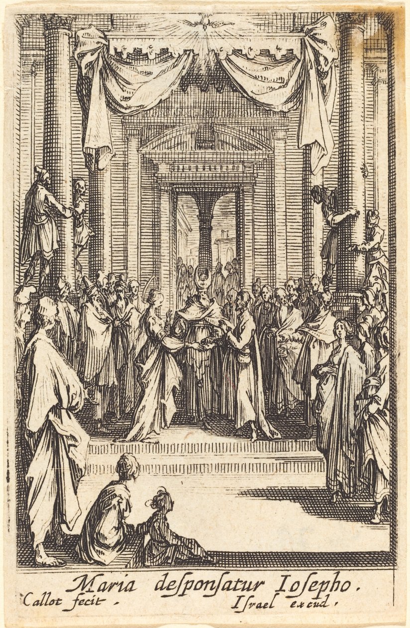 Svatba Panny, v roce 1630 nebo později. od Jacques Callot