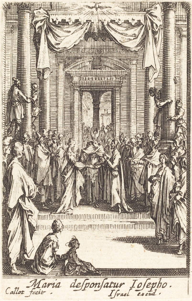 Svatba Panny, v roce 1630 nebo později. od Jacques Callot