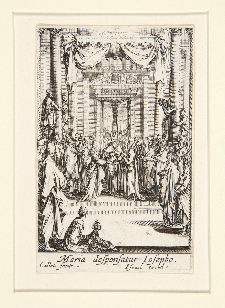Svatba Panny, no. 4 ze Života Panny od Jacques Callot