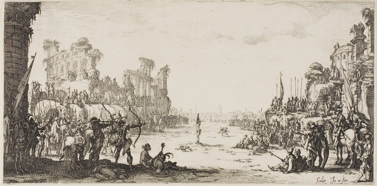 Umučení svatého Šebestiána od Jacques Callot