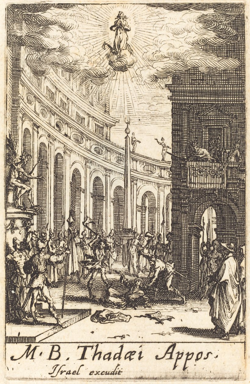 Umučení svatého Tadeáše od Jacques Callot