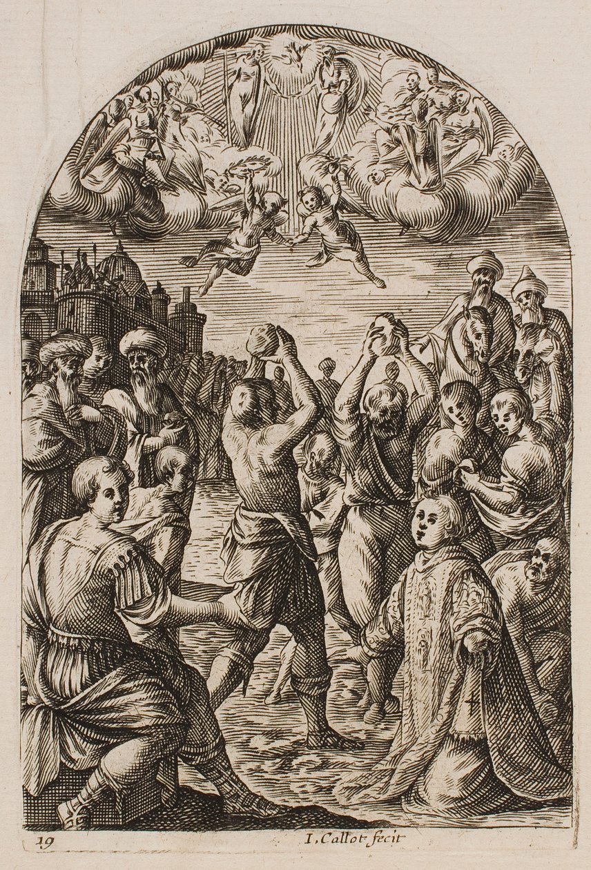 Umučení svatého Štěpána, ze série „Obrazy Říma“ od Jacques Callot