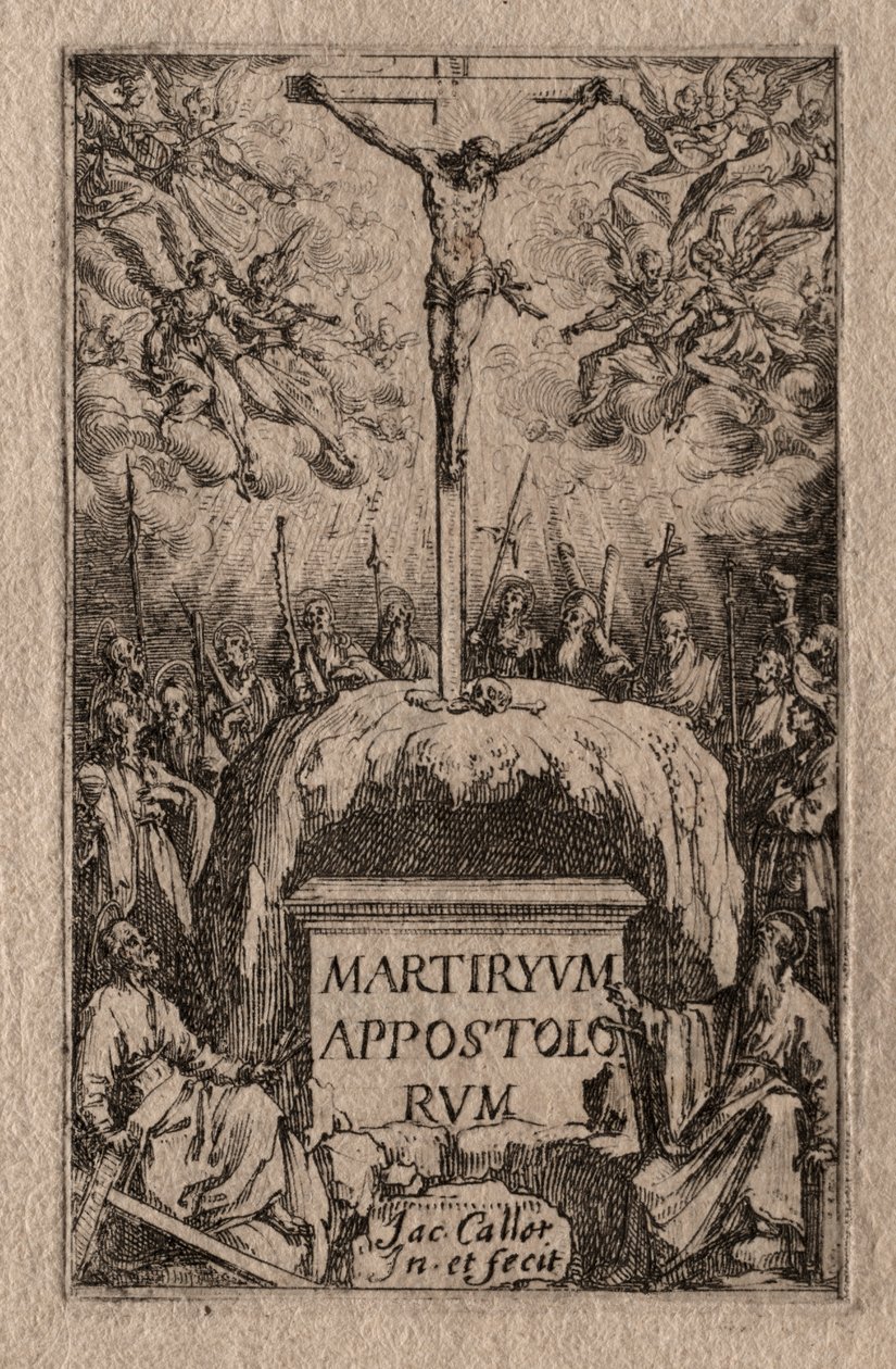 Umučení apoštolů: Frontispis od Jacques Callot