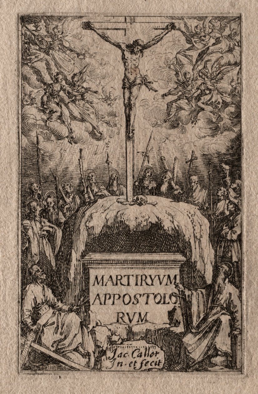 Umučení apoštolů: Frontispis. od Jacques Callot