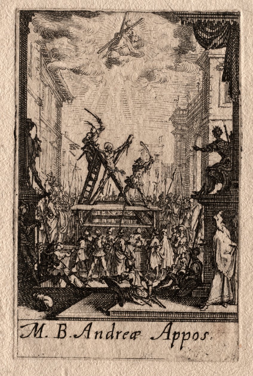 Umučení apoštolů: Svatý Ondřej od Jacques Callot