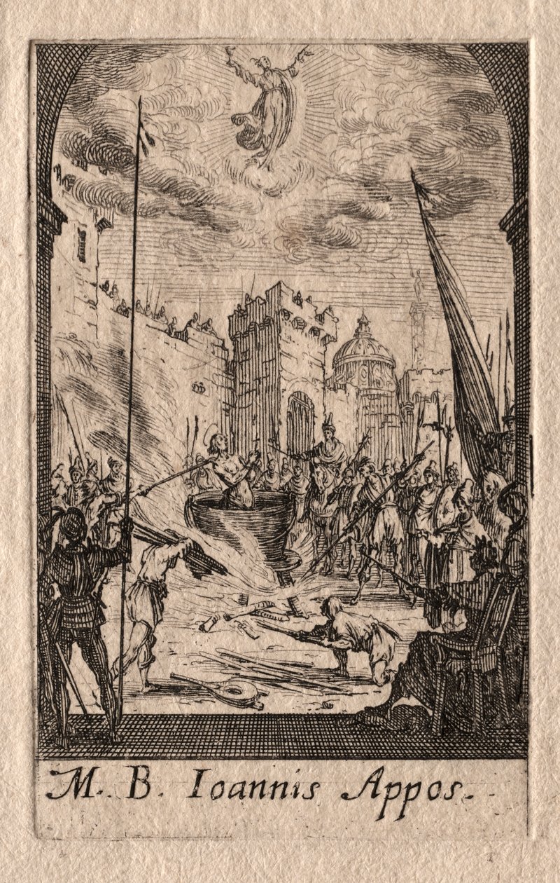 Umučení apoštolů: sv. Jan Evangelista od Jacques Callot