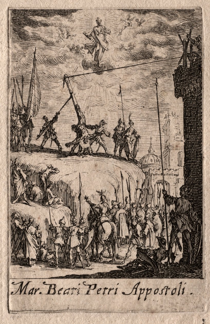Umučení apoštolů: Svatý Petr. od Jacques Callot