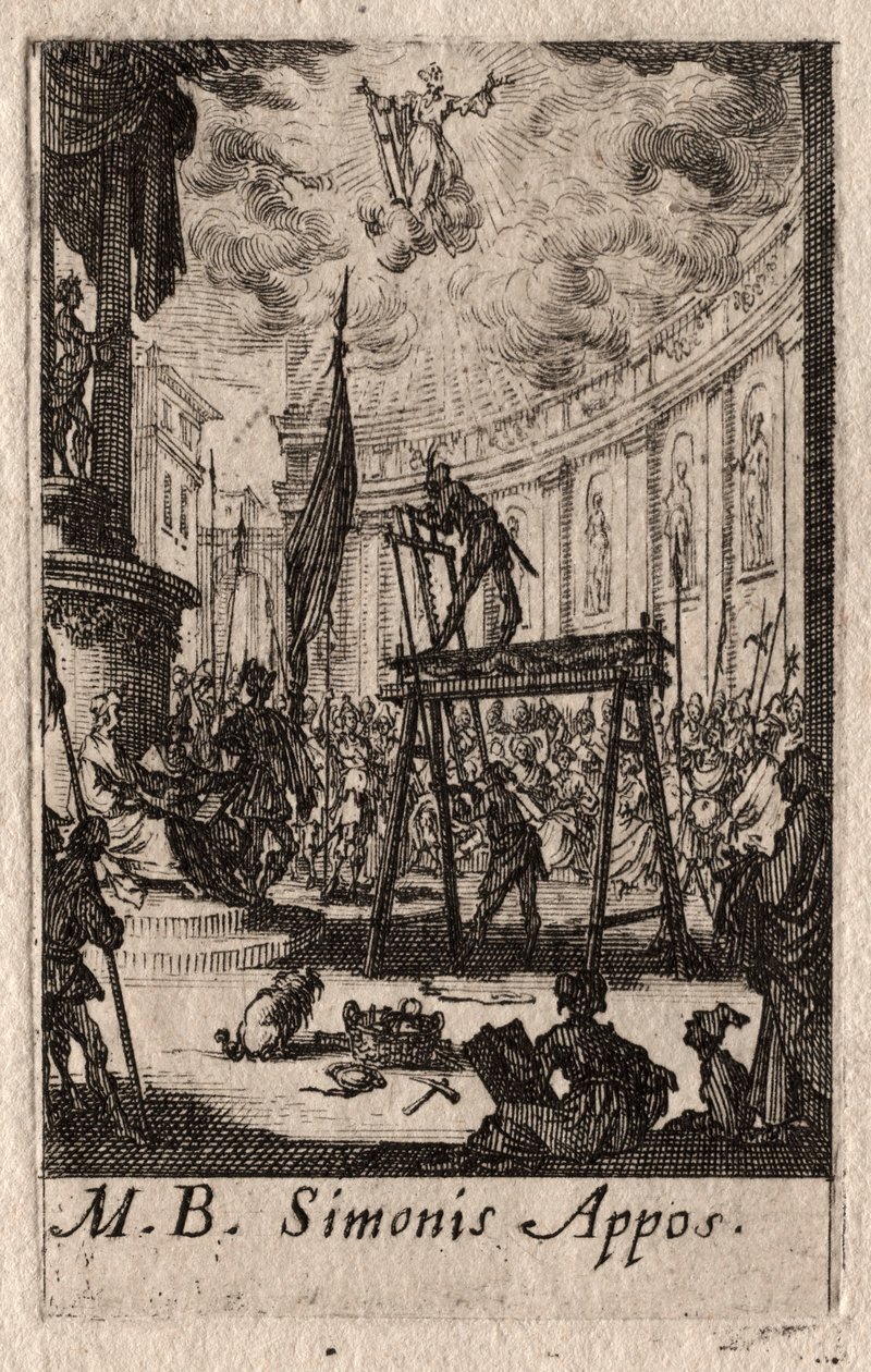 Umučení apoštolů: sv. Šimon. od Jacques Callot
