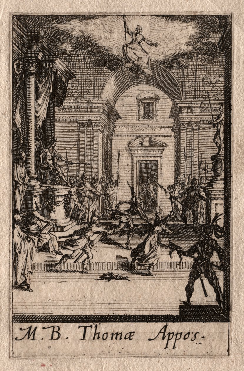 Umučení apoštolů: Svatý Tomáš od Jacques Callot