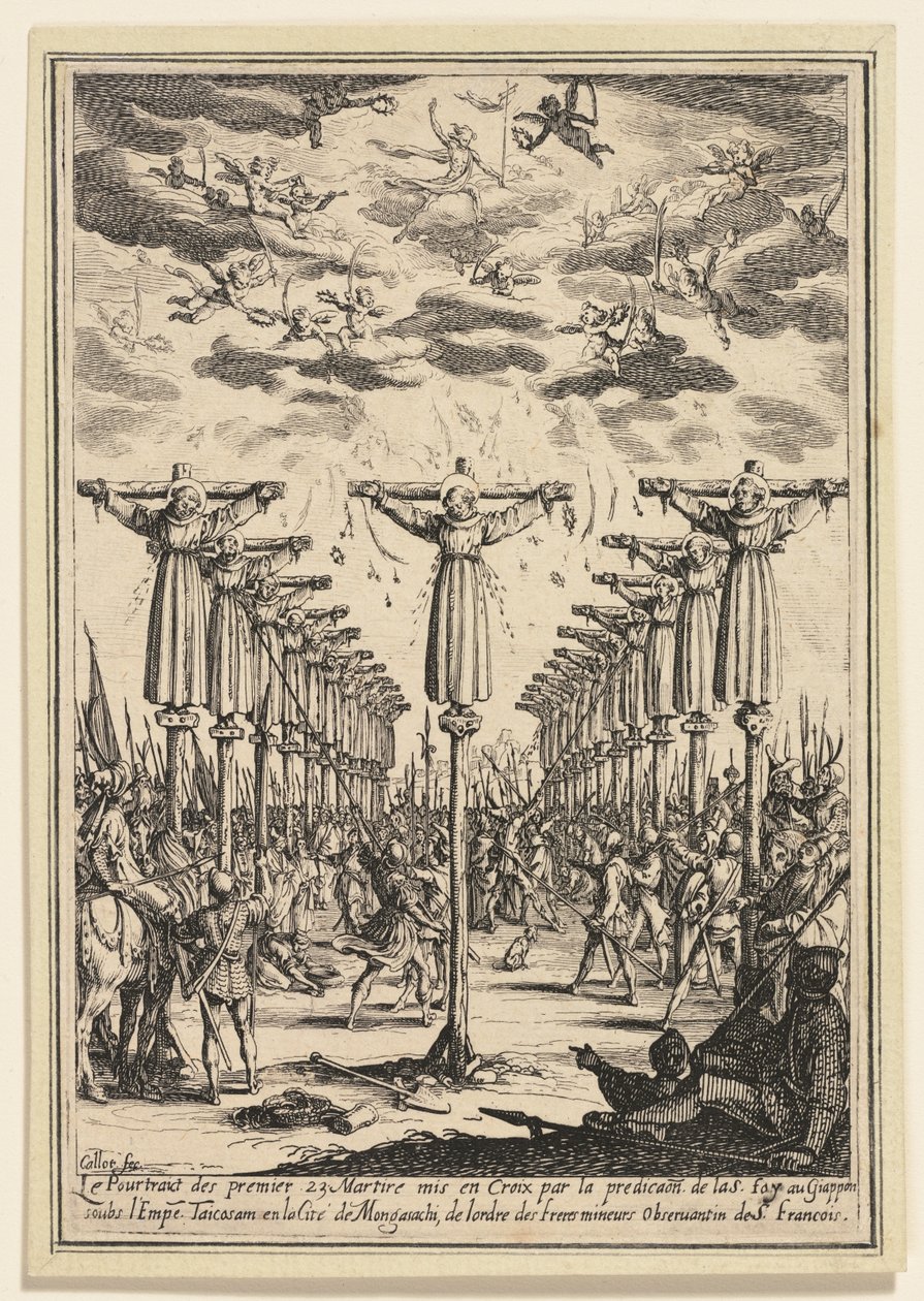 Mučedníci Japonska od Jacques Callot