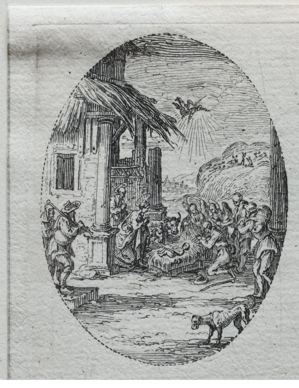 Záhady umučení: Klanění pastýřů. od Jacques Callot