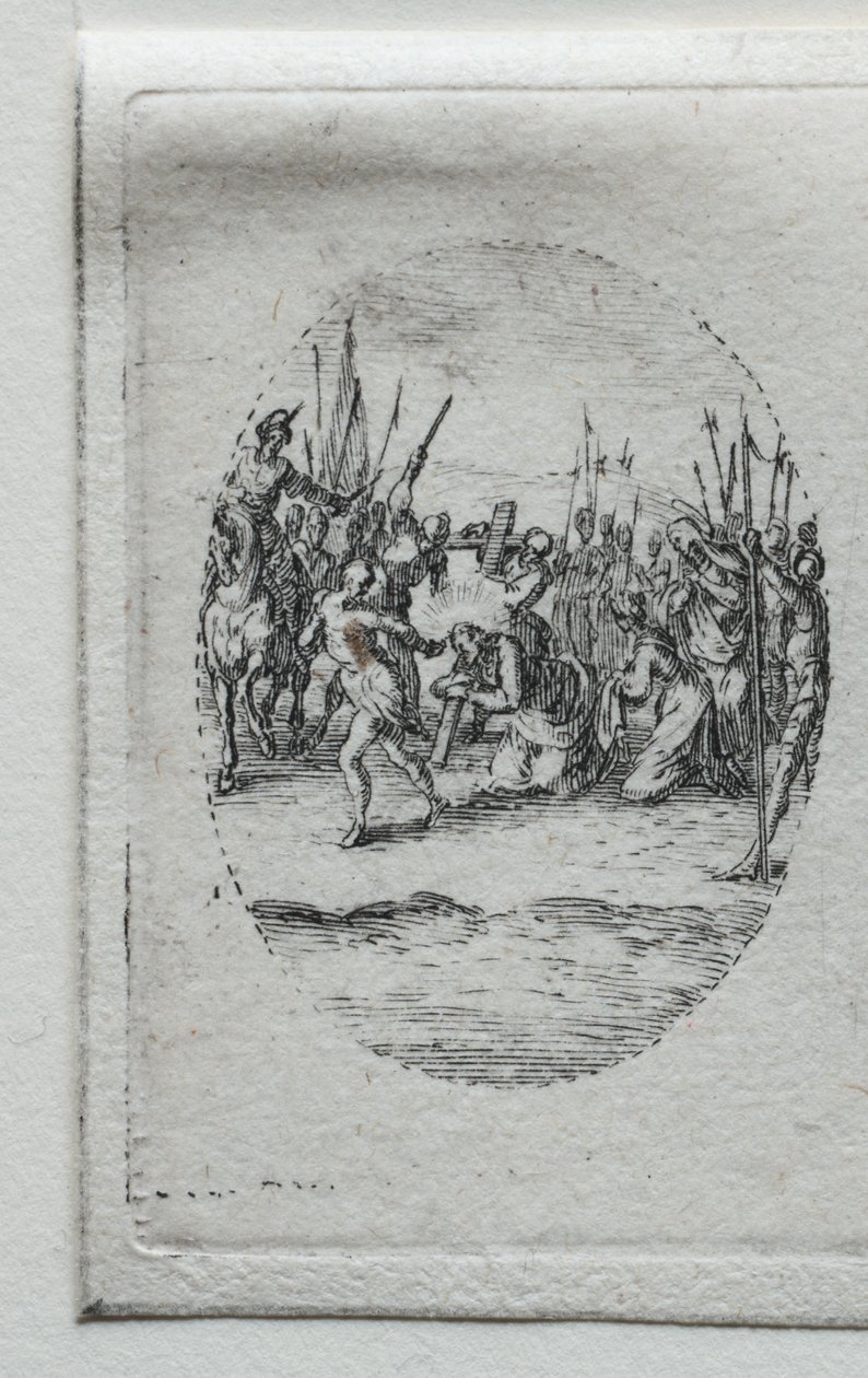 Umučení: Nesení kříže od Jacques Callot