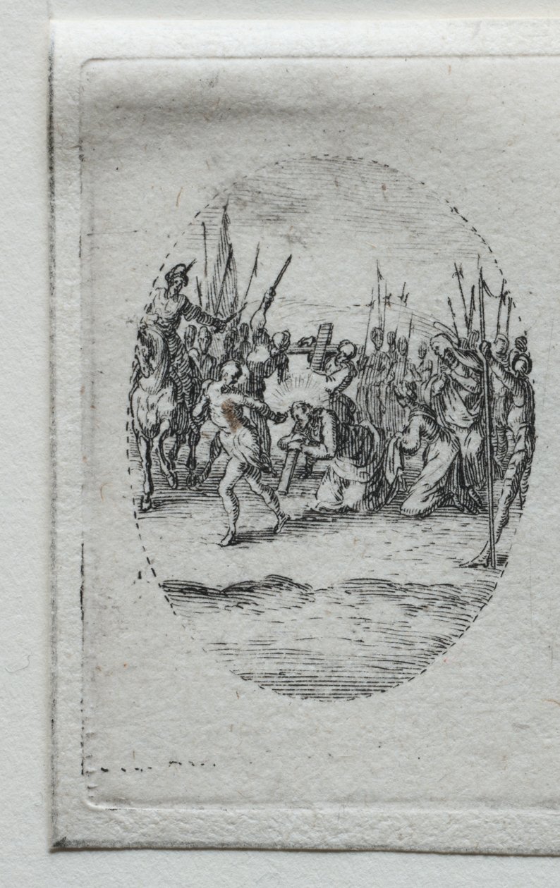 Umučení: Nesení kříže. od Jacques Callot