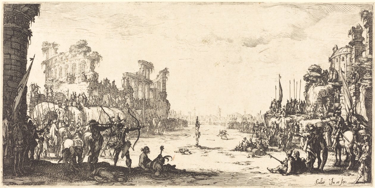 The Ordeal by Arrows (Saint Sebastian) od Jacques Callot