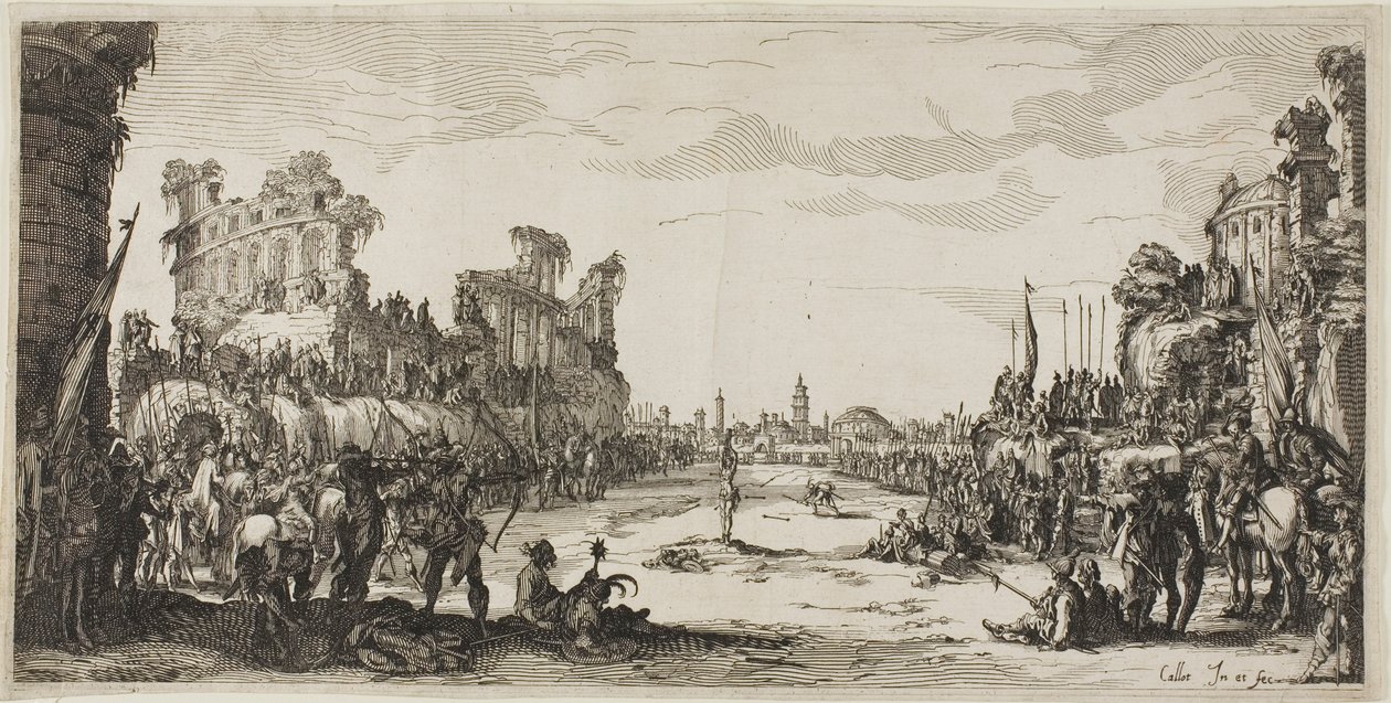 Zkouška šípy (Svatý Šebestián) od Jacques Callot