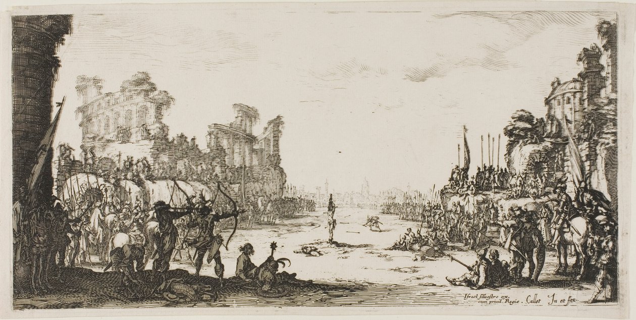 Zkouška šípy (Svatý Šebestián) od Jacques Callot