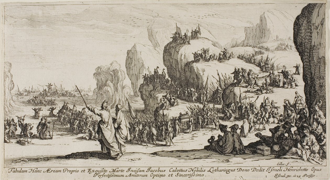 Průchod Rudého moře od Jacques Callot