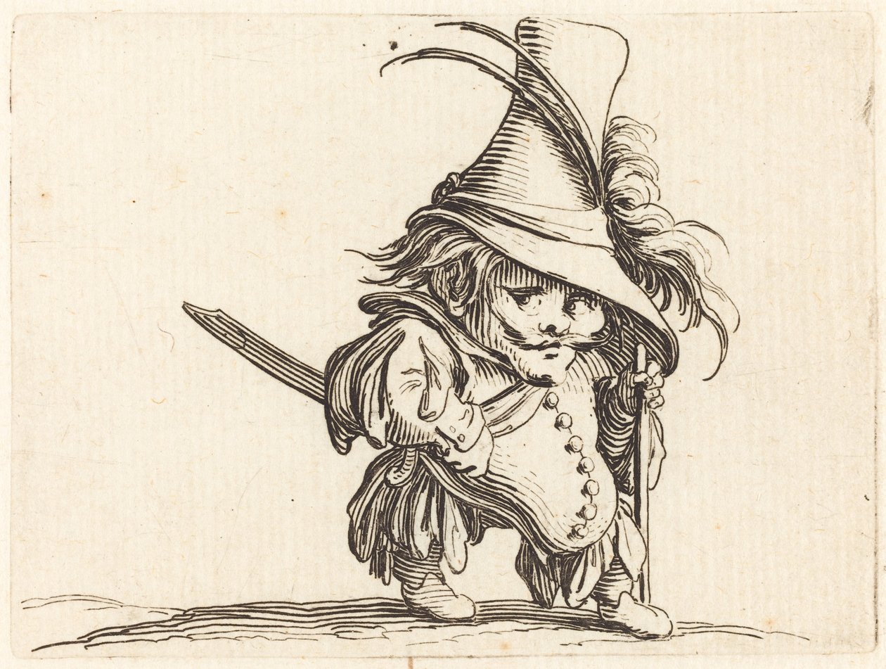Břichatý muž s vysokým kloboukem od Jacques Callot