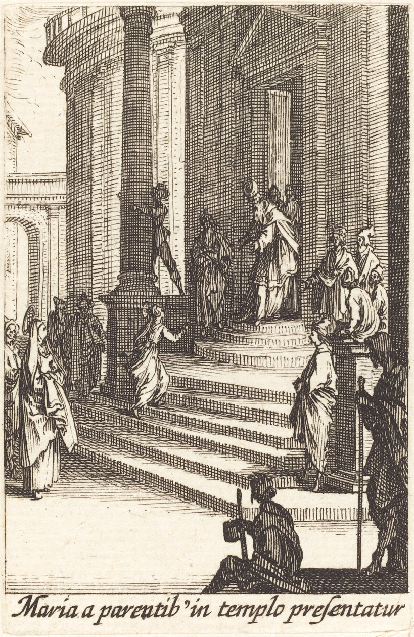 Uvedení Panny Marie, v roce 1630 nebo později. od Jacques Callot