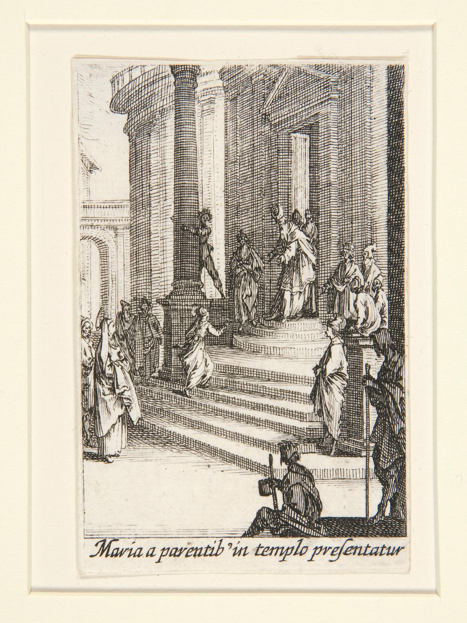 Představení Panny, č. 3 ze Života Panny od Jacques Callot