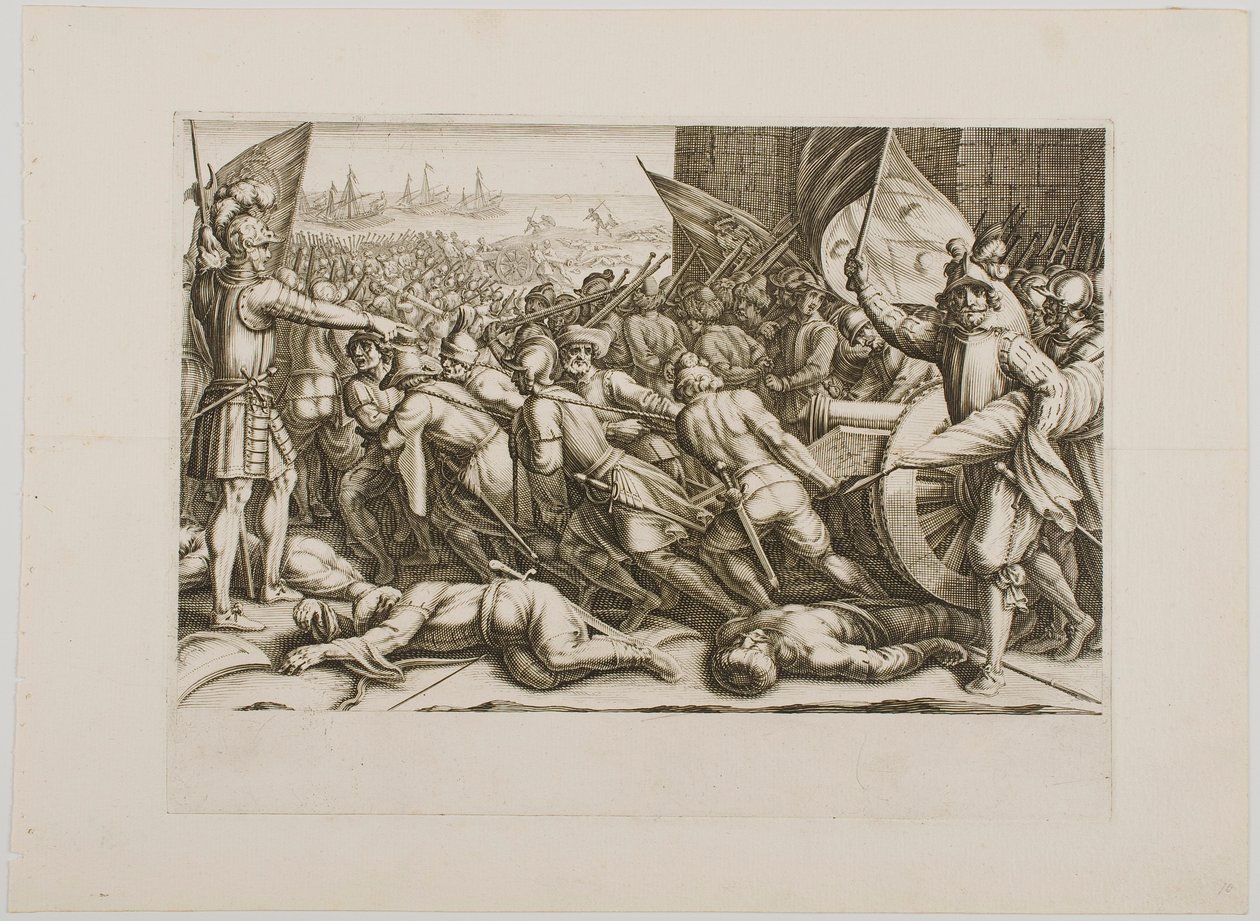 Opětovné nalodění vojska, ze série „Život Ferdinanda de Medici“ od Jacques Callot