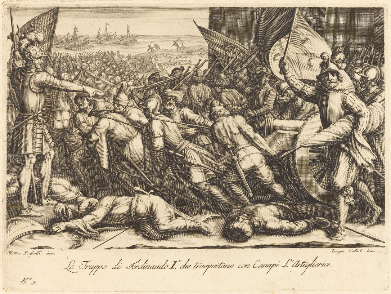 Opětovné nalodění vojsk od Jacques Callot