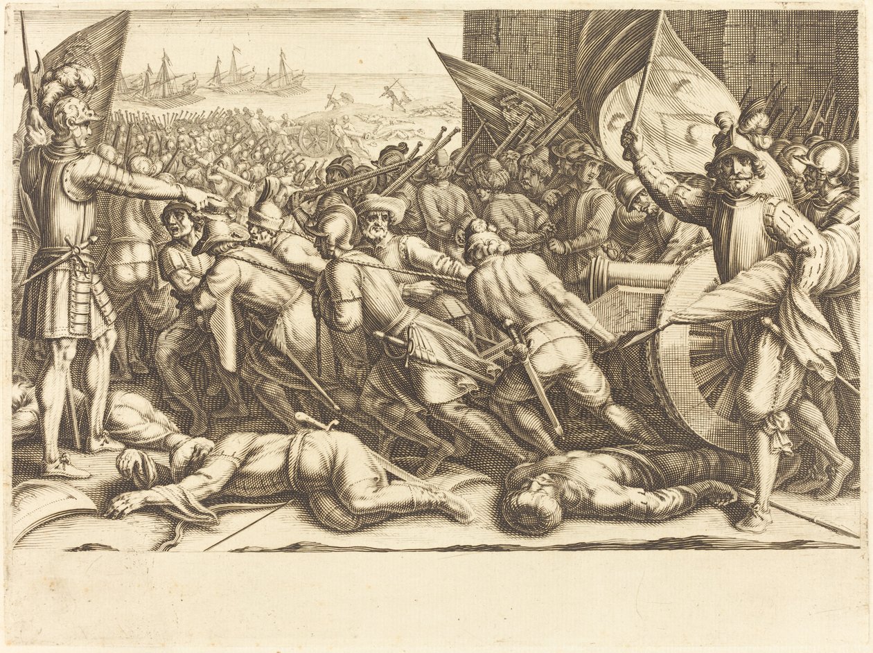 Opětovné nalodění Turků od Jacques Callot