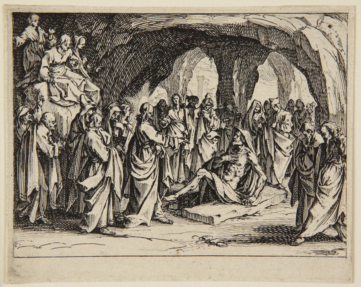 Vzkříšení Lazara od Jacques Callot