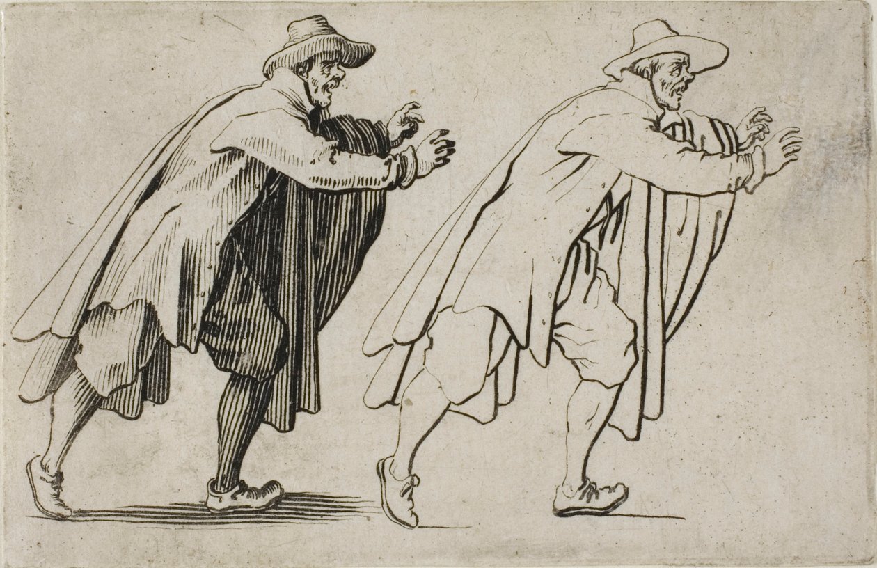 Běžící muž z The Caprices od Jacques Callot