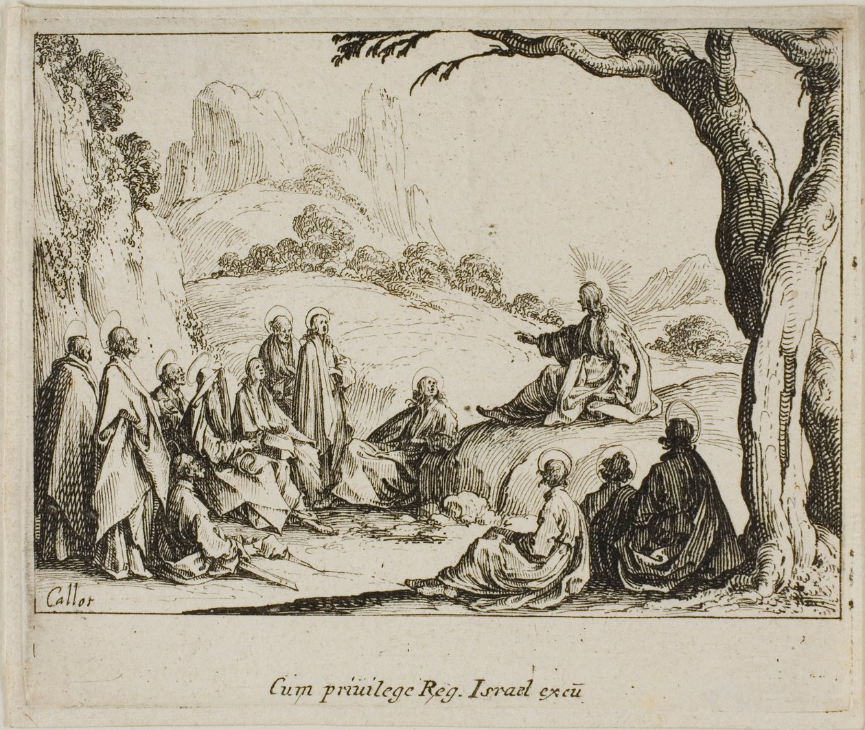 Kázání na hoře z Nového zákona od Jacques Callot