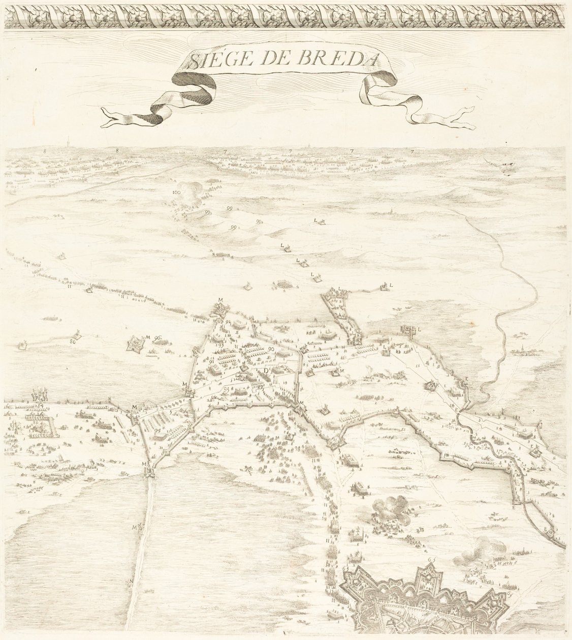 Obležení Bredy [deska 2 ze 6] od Jacques Callot
