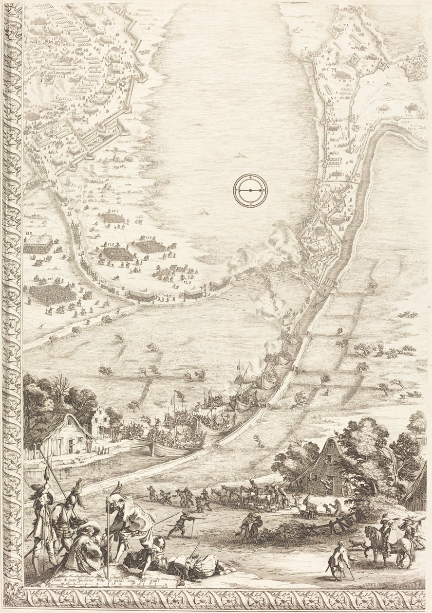 Obléhání Bredy [deska 4 z 6] od Jacques Callot