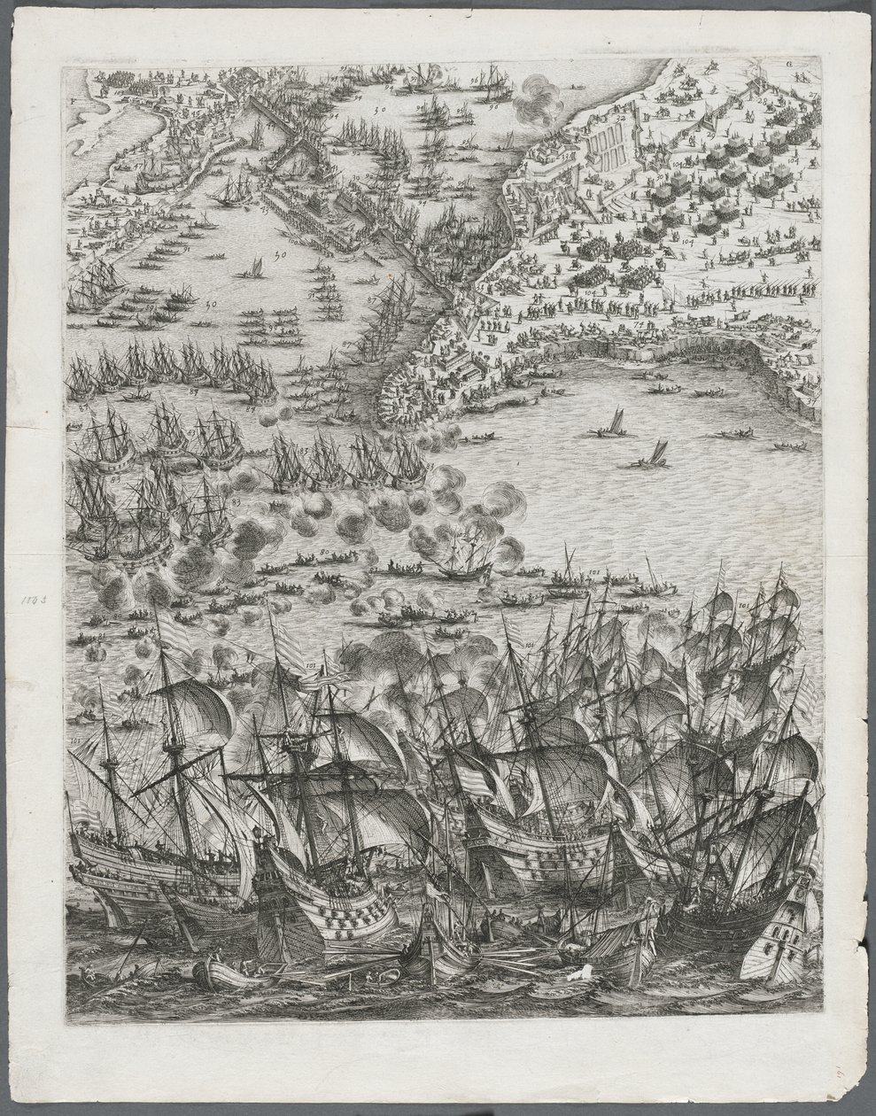 Obležení La Rochelle: Deska 11 od Jacques Callot