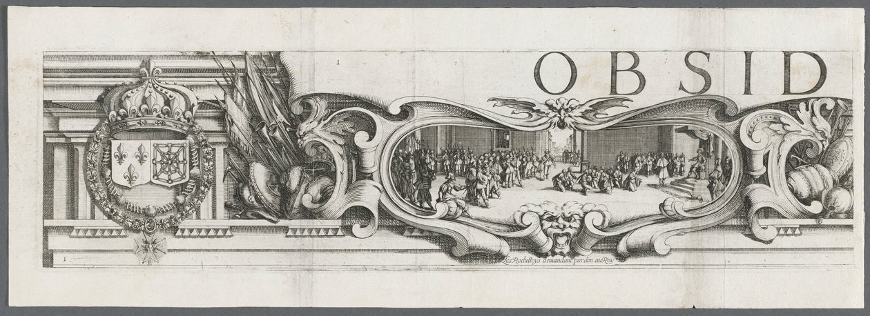 Obléhání La Rochelle: Deska 1, 1628-1630. od Jacques Callot