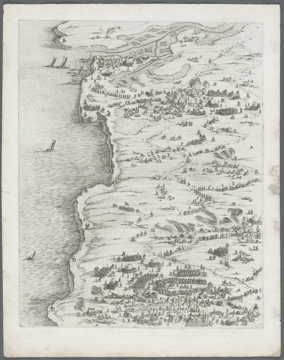 Obléhání La Rochelle: Tabulka 5 od Jacques Callot