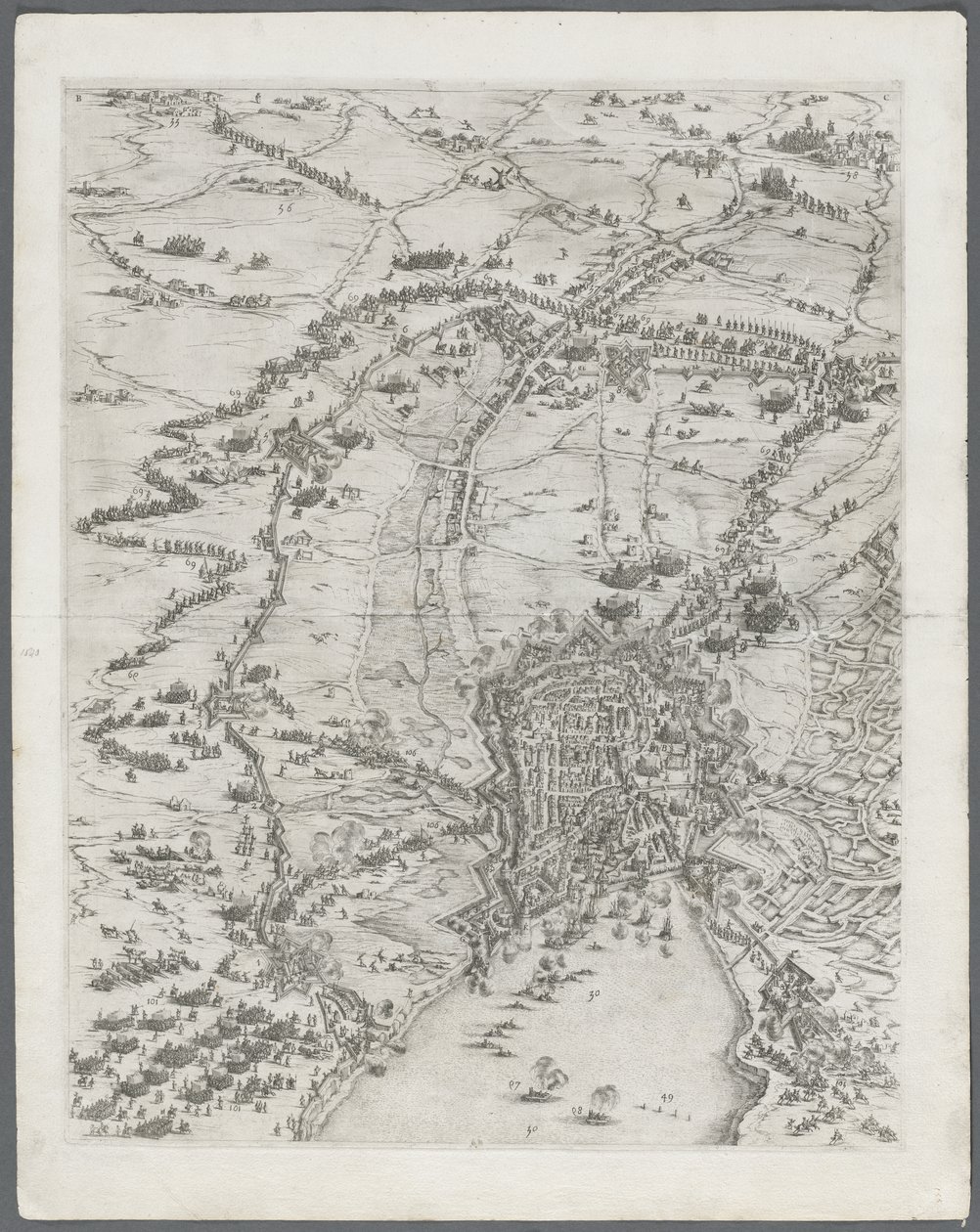 Obléhání La Rochelle: Tabulka 6 od Jacques Callot