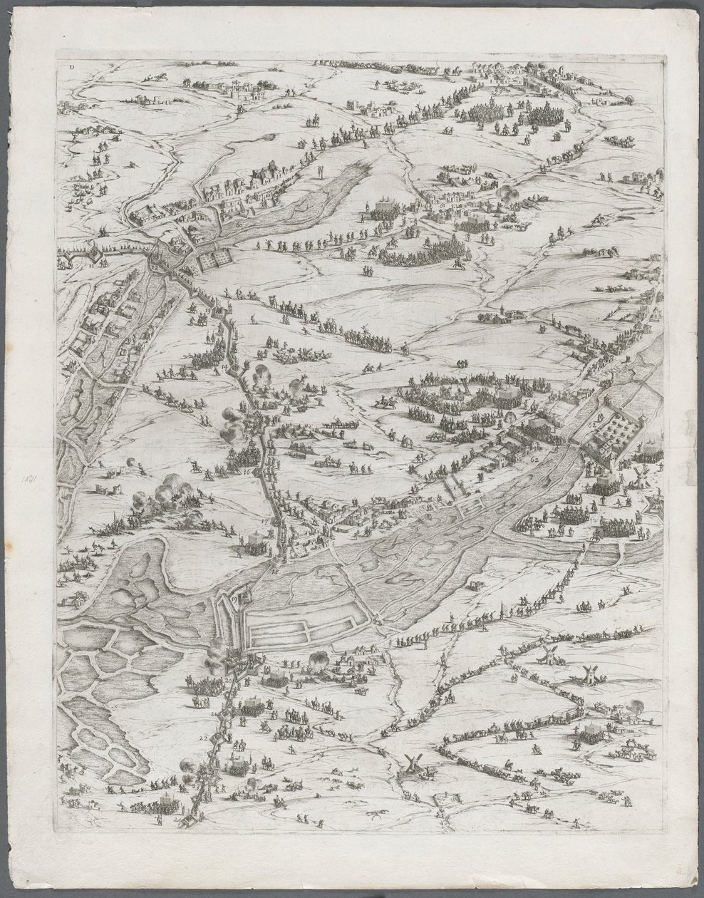 Obléhání La Rochelle: Deska 7, 1628-1630. od Jacques Callot